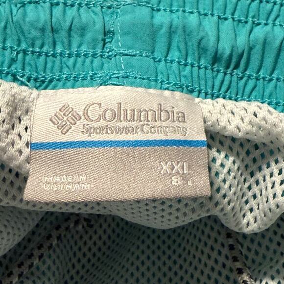 Columbia PFG XXL Fishing Shorts Omni-Shade Blue Nylon Swim Trunks Mesh Liner - Picture 8 of 10
